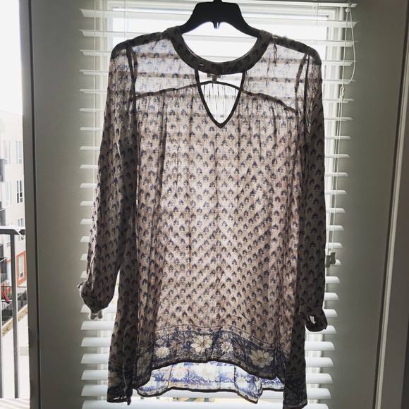 Blue and Cream Tunic/Dress - Picture 1 of 2